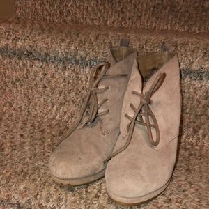 Tan Heel Ankle Booties